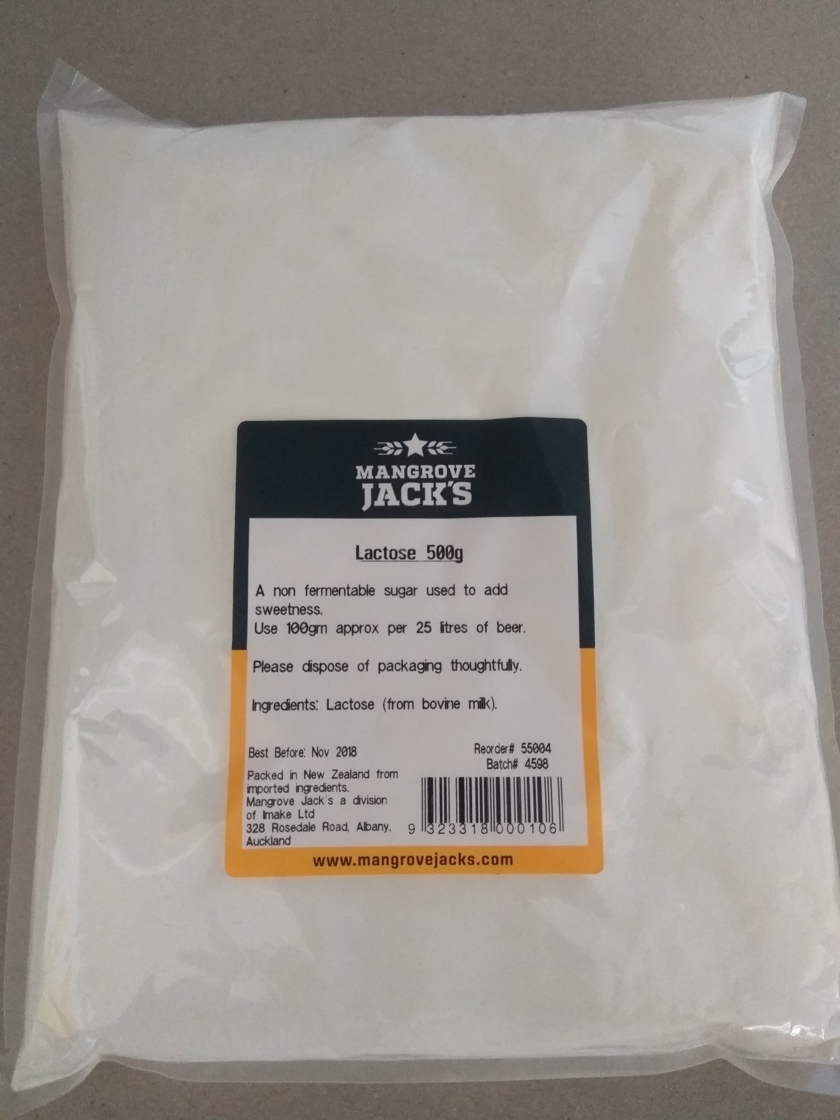 Mangrove Jack's Lactose 500g