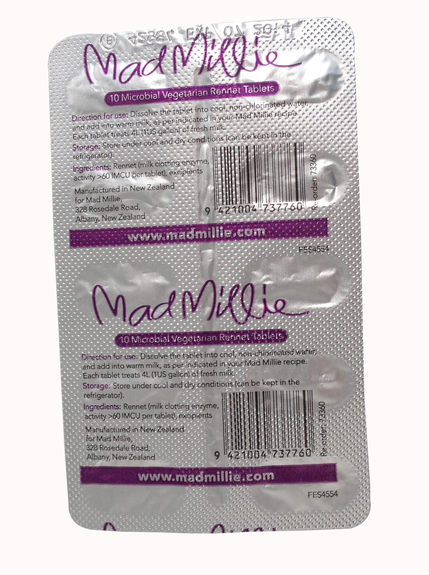 Mad Millie 4L Vegetarian Rennet (Tablet Strip x 10)