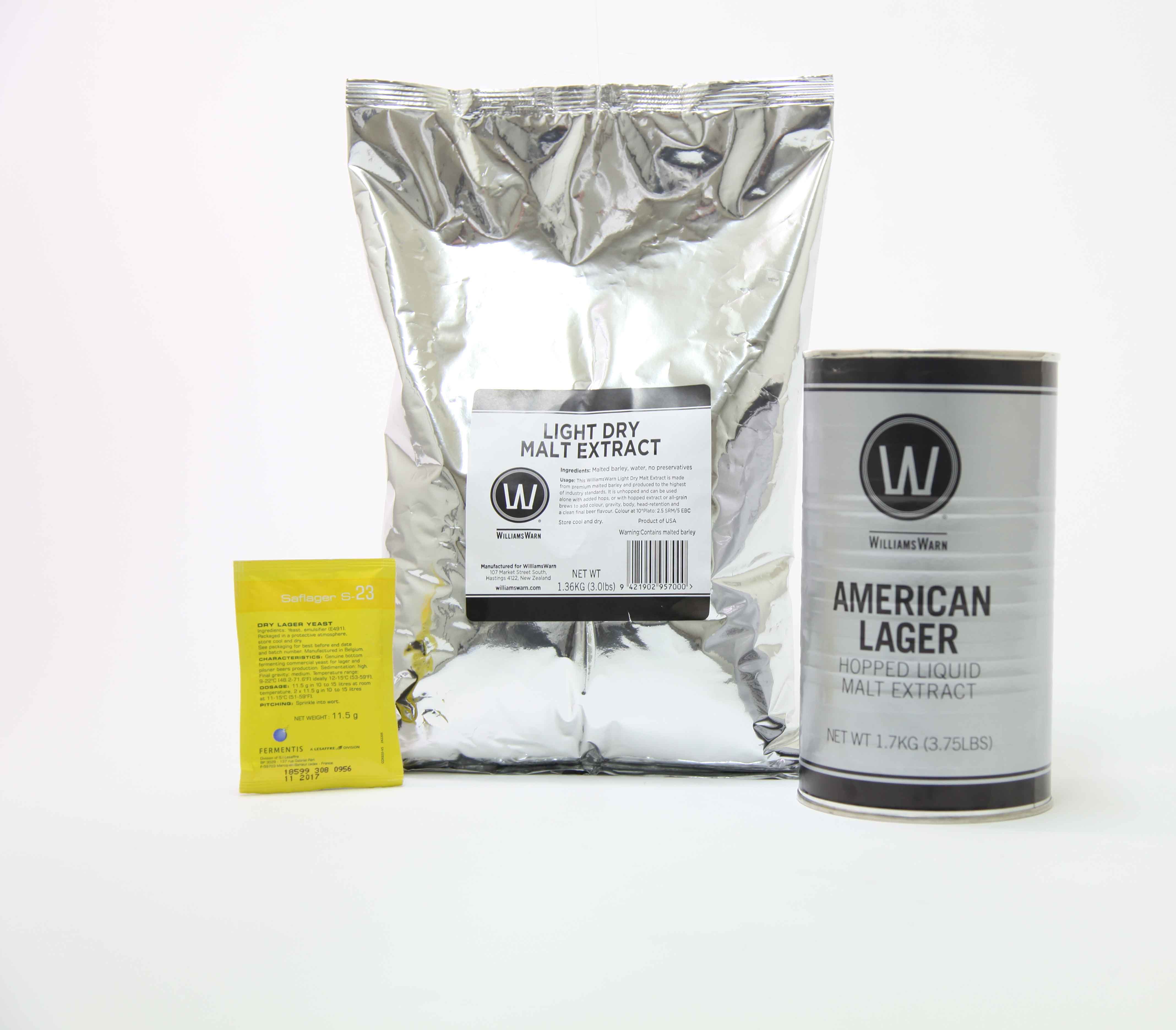 Williams Warn American Lager 23/25 Litre Kit