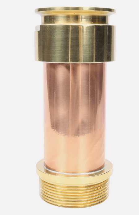 Copper Extension 100mm - 2" Threaded Male x 2" Tri-clover