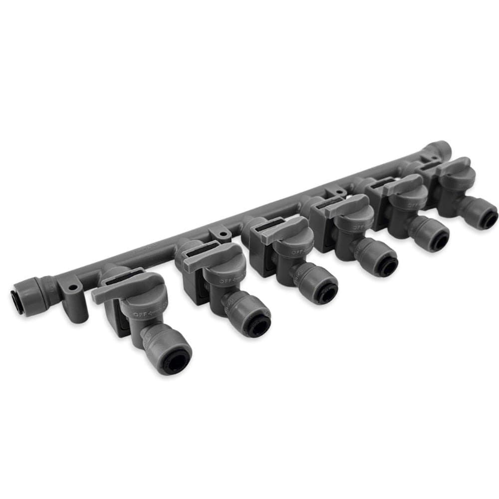 Duotight 8mm x 6-Way Manifold with Check & Isolation Valves