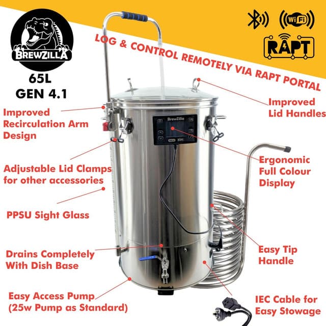 BrewZilla Gen 4.1 - Single Vessel Brewery - 65 Litre