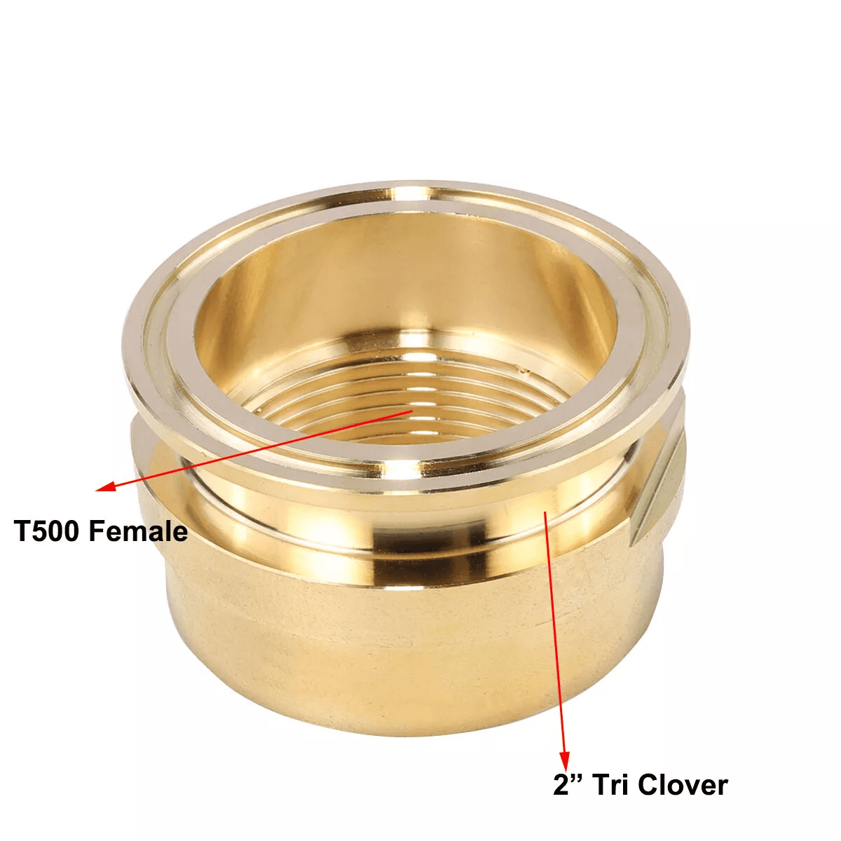 Pure Distilling 1 1/2” Thread Adaptor | Female – Tri-clover