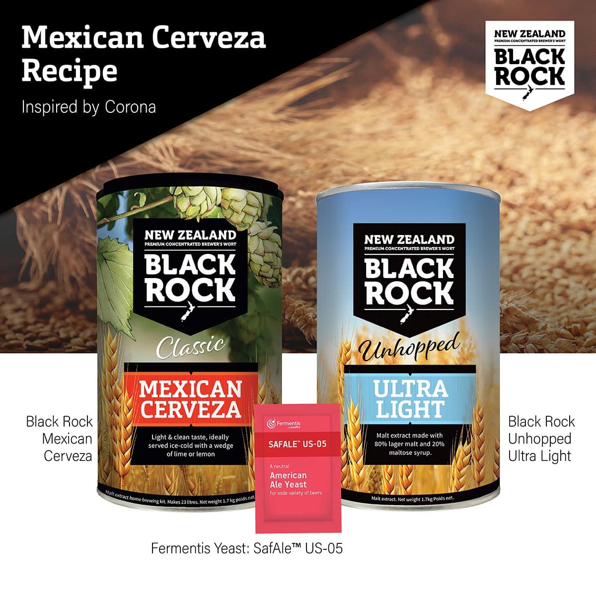 Black Rock Mexican Cervesa - Inspired by Corona