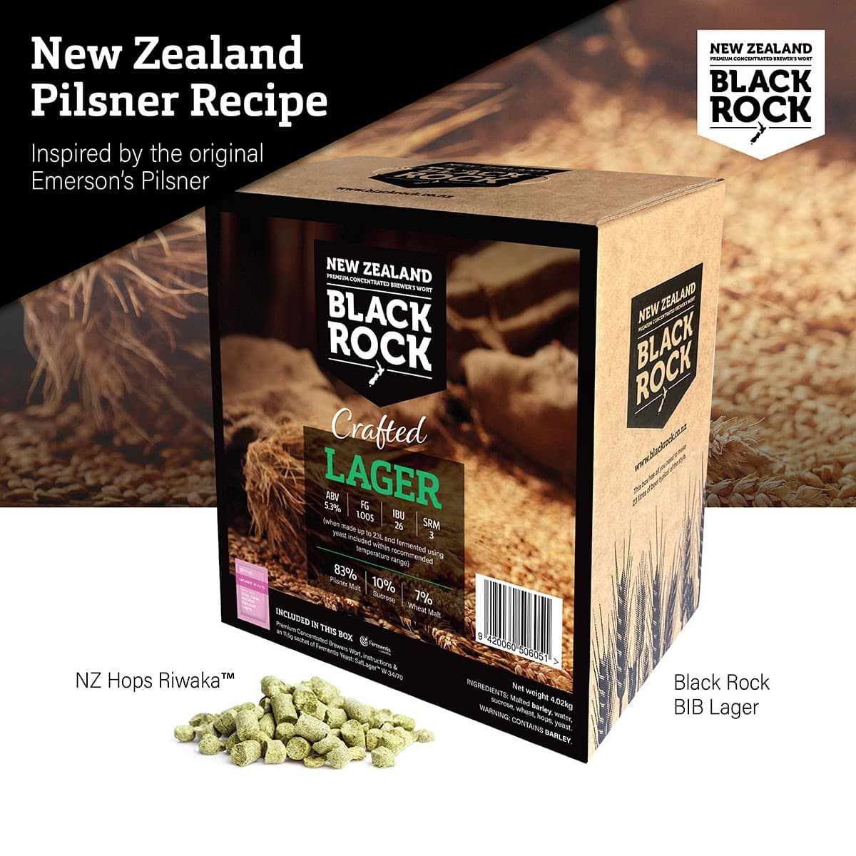 Black Rock New Zealand Pilsner Recipe - inspired by Emerson's Pilsner