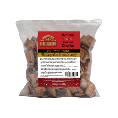 Pure Distilling Whisky Port Oak Barrel Chunks 500g