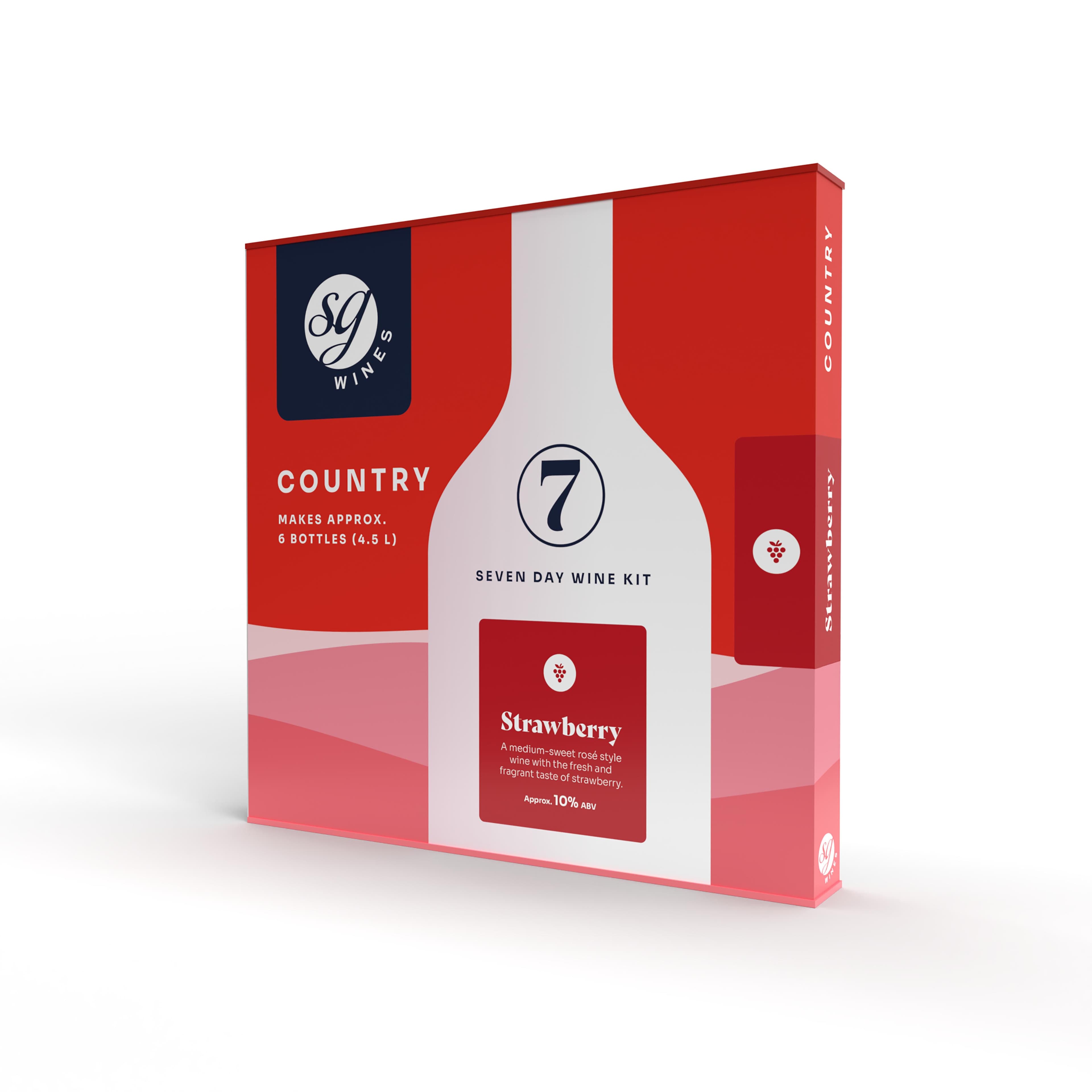 SG Wines Country 6 Bottle Wine Making Kit - Strawberry